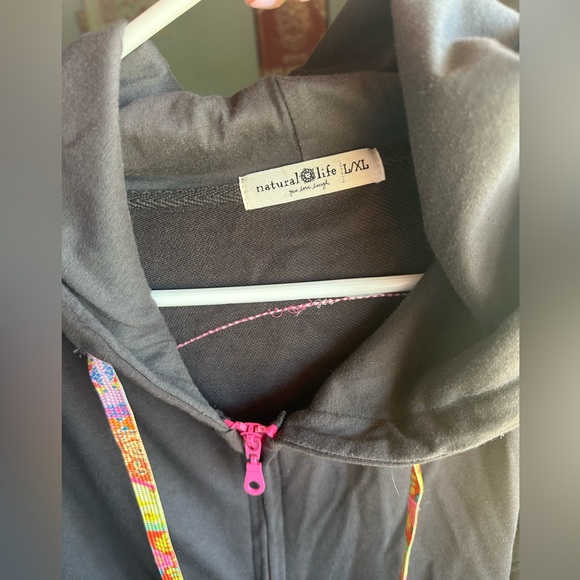 Natural Life Gray Hoodie with Colorful Peace Sign - Picture 8 of 11